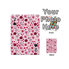 Red Floral Seamless Pattern Playing Cards 54 (mini)  by TastefulDesigns