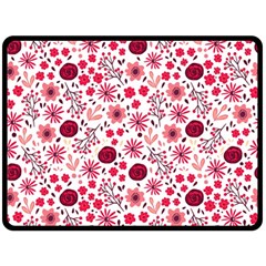 Red Floral Seamless Pattern Double Sided Fleece Blanket (large)  by TastefulDesigns