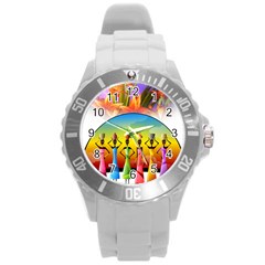 African American Women Round Plastic Sport Watch (l) by BlackisBeautiful