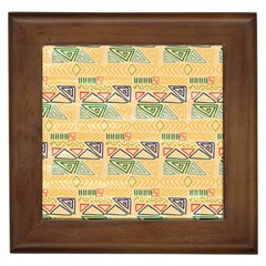 Hand Drawn Ethinc Pattern Background Framed Tiles