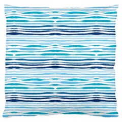 Watercolor Blue Abstract Summer Pattern Large Flano Cushion Case (two Sides)