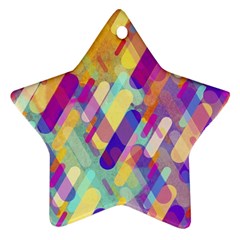 Colorful Abstract Background Star Ornament (two Sides) by TastefulDesigns