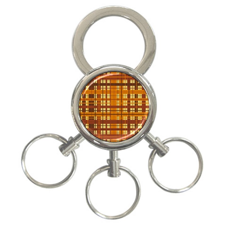 Plaid Pattern 3-Ring Key Chains