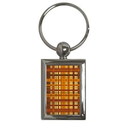 Plaid Pattern Key Chains (rectangle)  by linceazul