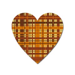 Plaid Pattern Heart Magnet by linceazul