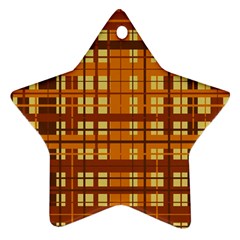 Plaid Pattern Star Ornament (two Sides) by linceazul