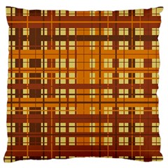 Plaid Pattern Large Flano Cushion Case (one Side) by linceazul