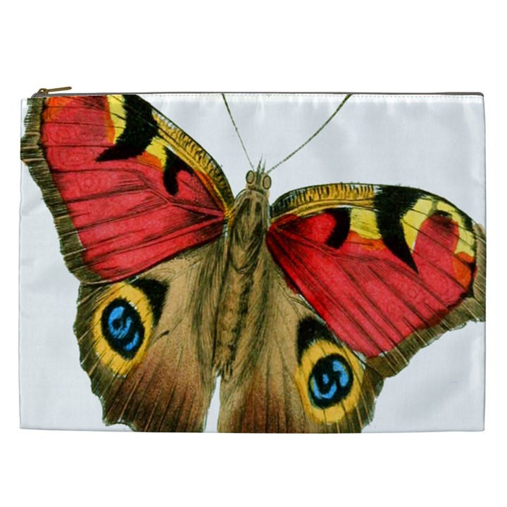 Butterfly Bright Vintage Drawing Cosmetic Bag (XXL) 