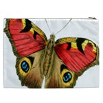 Butterfly Bright Vintage Drawing Cosmetic Bag (XXL)  Back
