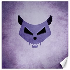 Purple Evil Cat Skull Canvas 20  X 20   by CreaturesStore