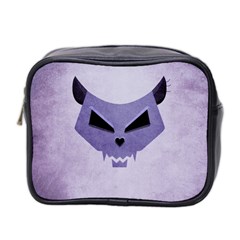 Purple Evil Cat Skull Mini Toiletries Bag 2-side by CreaturesStore