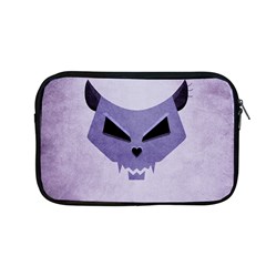 Purple Evil Cat Skull Apple Macbook Pro 13  Zipper Case by CreaturesStore