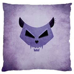 Purple Evil Cat Skull Standard Flano Cushion Case (two Sides) by CreaturesStore