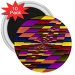 Autumn Check 3  Magnets (10 pack)  Front