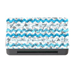 Baby Blue Chevron Grunge Memory Card Reader With Cf by designworld65