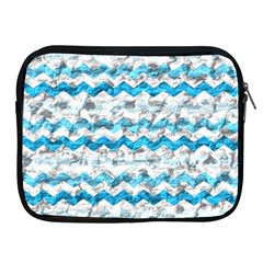 Baby Blue Chevron Grunge Apple Ipad 2/3/4 Zipper Cases by designworld65