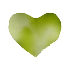 Green Soft Springtime Gradient Standard 16  Premium Heart Shape Cushions