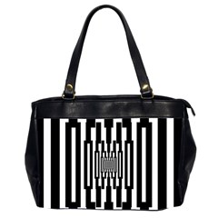 Black Stripes Endless Window Office Handbags (2 Sides) 