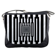 Black Stripes Endless Window Messenger Bags