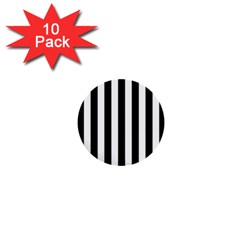 Black And White Stripes 1  Mini Buttons (10 Pack)  by designworld65