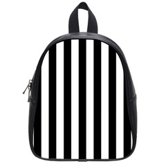 Black And White Stripes School Bag (small)