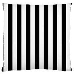 Black And White Stripes Large Cushion Case (two Sides)