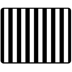 Black And White Stripes Double Sided Fleece Blanket (medium) 