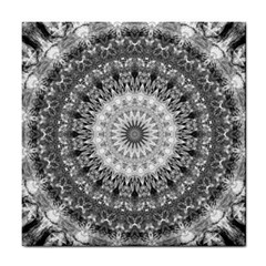 Feeling Softly Black White Mandala Tile Coasters by designworld65