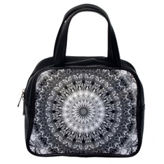 Feeling Softly Black White Mandala Classic Handbags (one Side) by designworld65