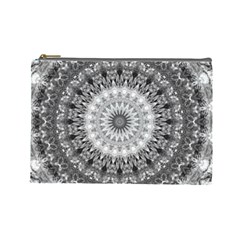 Feeling Softly Black White Mandala Cosmetic Bag (large) 