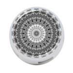 Feeling Softly Black White Mandala 4-Port USB Hub (One Side) Front