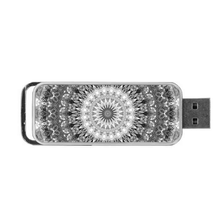 Feeling Softly Black White Mandala Portable USB Flash (One Side)