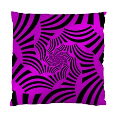 Black Spral Stripes Pink Standard Cushion Case (One Side)