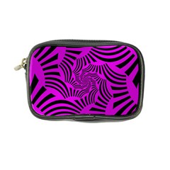 Black Spral Stripes Pink Coin Purse by designworld65