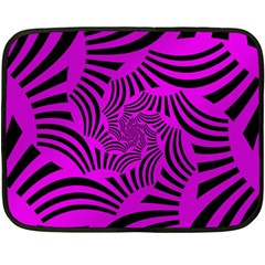 Black Spral Stripes Pink Double Sided Fleece Blanket (Mini) 