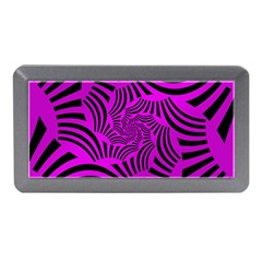 Black Spral Stripes Pink Memory Card Reader (mini) by designworld65