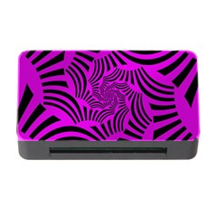 Black Spral Stripes Pink Memory Card Reader with CF