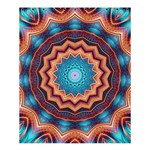 Blue Feather Mandala Shower Curtain 60  x 72  (Medium)  60 x72  Curtain