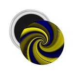 Blue Gold Dragon Spiral 2.25  Magnets Front