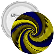 Blue Gold Dragon Spiral 3  Buttons by designworld65