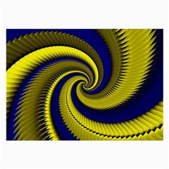 Blue Gold Dragon Spiral Large Glasses Cloth by designworld65