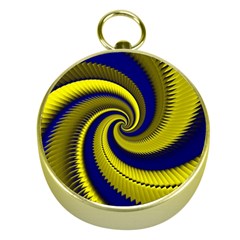 Blue Gold Dragon Spiral Gold Compasses by designworld65