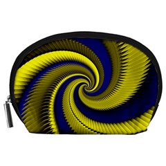 Blue Gold Dragon Spiral Accessory Pouches (large)  by designworld65