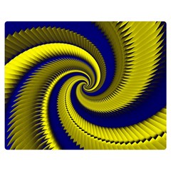 Blue Gold Dragon Spiral Double Sided Flano Blanket (medium)  by designworld65