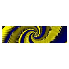 Blue Gold Dragon Spiral Satin Scarf (oblong) by designworld65