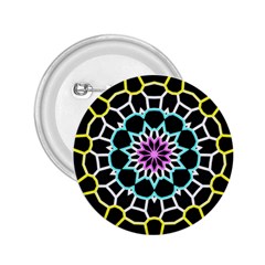 Colored Window Mandala 2 25  Buttons by designworld65