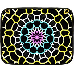 Colored Window Mandala Fleece Blanket (mini) by designworld65