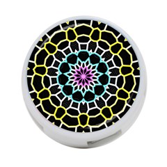 Colored Window Mandala 4-port Usb Hub (one Side)