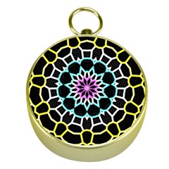 Colored Window Mandala Gold Compasses by designworld65