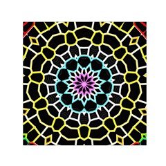 Colored Window Mandala Small Satin Scarf (square) by designworld65